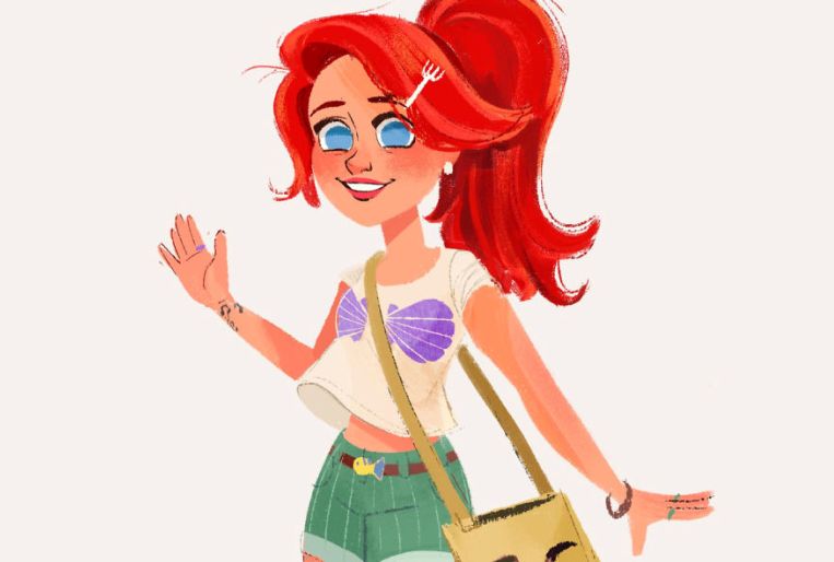 An artist envisions what Disney princesses would look like on the off ...
