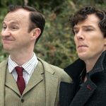 Benedict Cumberbatch and Mark Gatiss as Sherlock and Mycroft Holmes in BBC Sherlock Season 3 Episode 3 His Last Vow