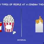 Two Types Of People At A Cinema Theater