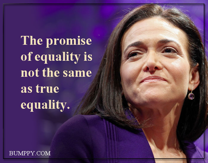 The promise  of equality is  not the same  as true equality.