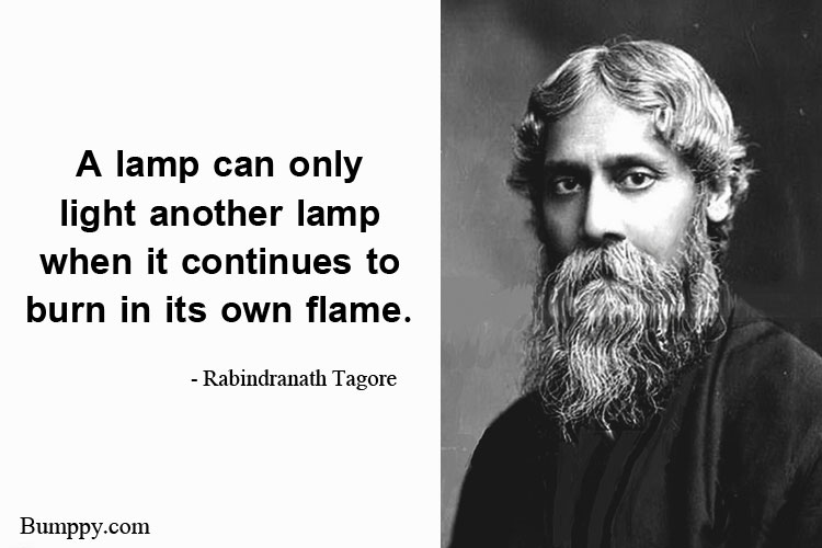 A lamp can only  light another lamp  when it continues to burn in its own flame.