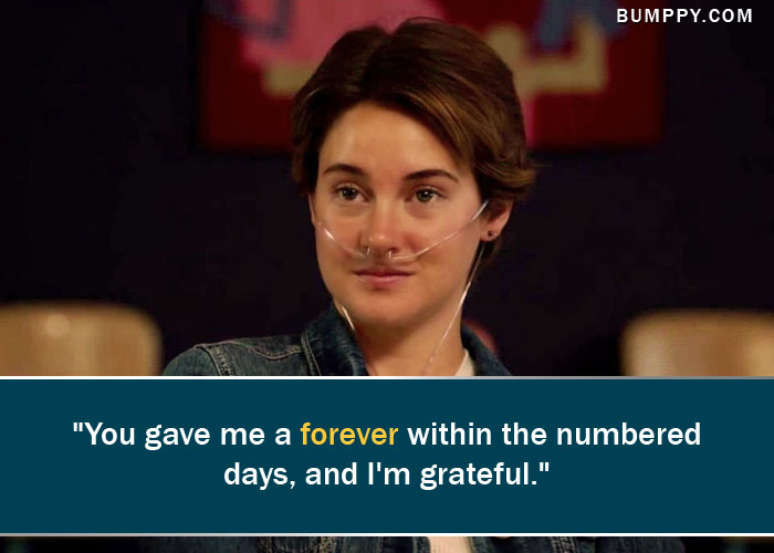 "You gave me a forever within the numbered  days, and I'm grateful."