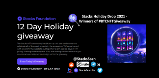 Stacks Holiday Drop 2021 – Winners of BTC NFT Giveaway