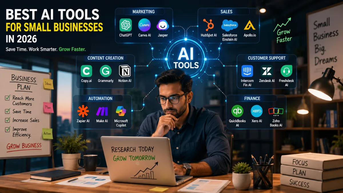 Best AI Tools for Small Businesses in 2026 to Save Time and Grow Your Business Faster